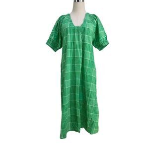 Never A Wallflower Marakesh Midi Dress Kelly Green Plaid